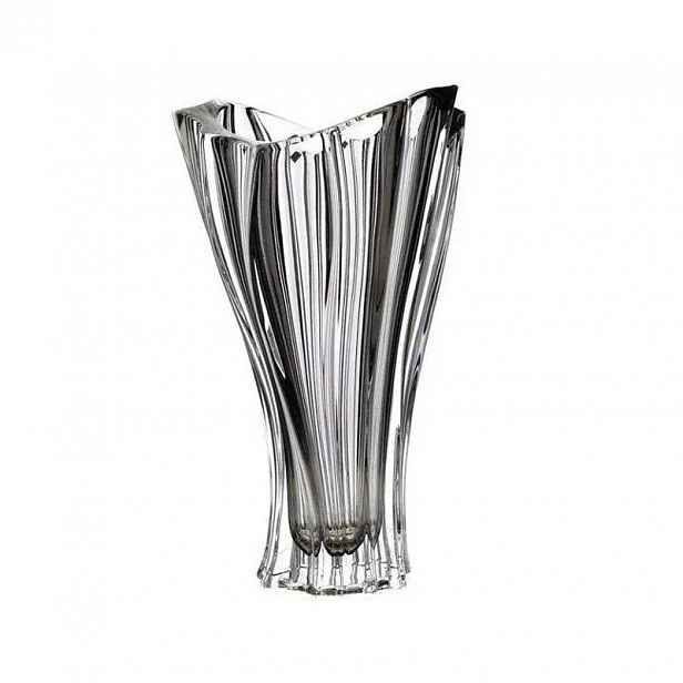 Bohemia Váza 320 mm Plantica Graphite Křišťál
