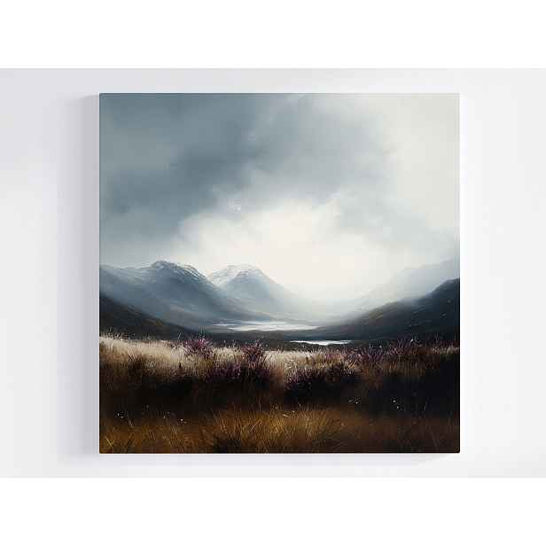 Obraz Na Plátně Plátno Krajina Skotsko Hory Údolí Glencoe Vřesy 50x50