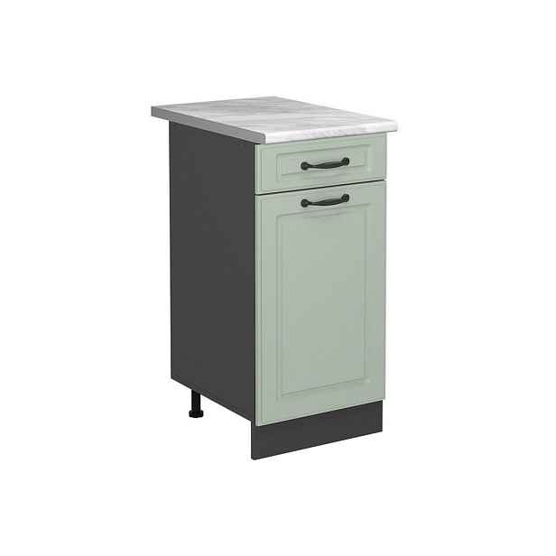 Vicco SPODNÍ SKŘÍŇKA KUCHYŇSKÉ LINKY R-Line, Mint venkovský dům/Antracit, 40 cm pracovná doska Mramor