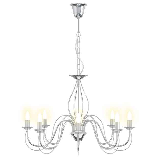 vidaXL Nastavitelný lustr E14 Kov Chrom Ø 78 x 101 cm