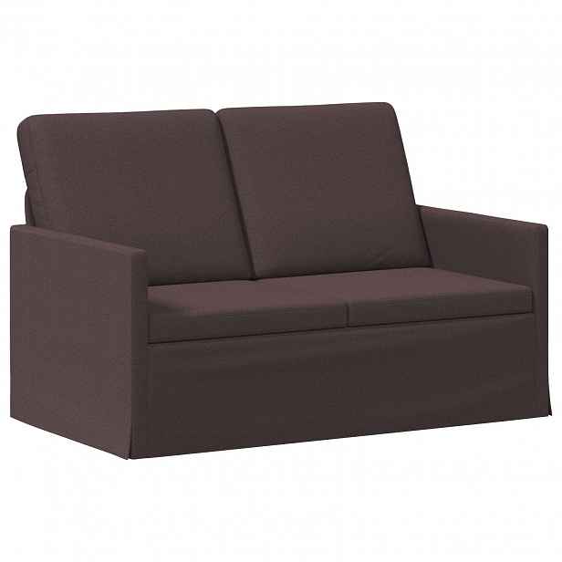 vidaXL Pohovka pro 2 osoby Tmavě hnědá 130 x 81 x 82 cm Textil
