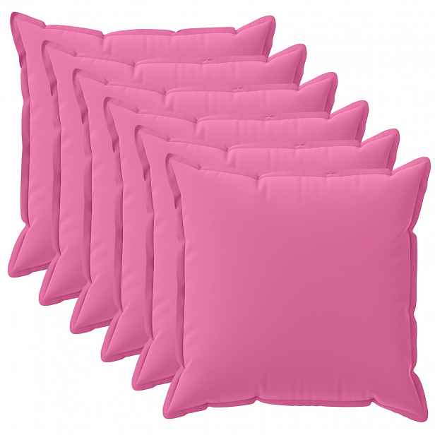 vidaXL Povlak na polštář 6 ks HOUTEN Růžová 35 x 35 cm Polyester
