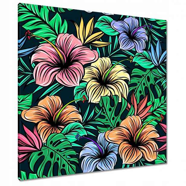Obrazy 90x90 Monstera Zelený list