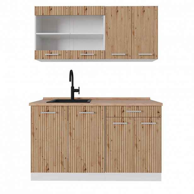 Vicco JEDNOTKOVÁ KUCHYNĚ R-Line Řemeslný dub 140 cm , PD Dub