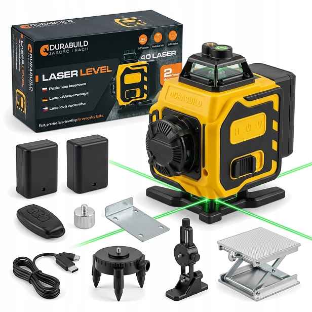 Laserová Rovinná Vodováha Křížový Laser 360 4D 16 Linií Pro Zelená