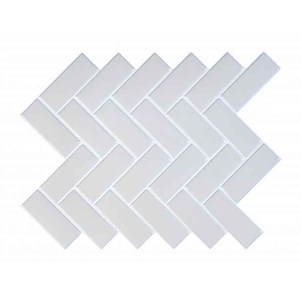 Livarno® Dekorativní samolepicí obklady, 10 kusů (světle šedá)