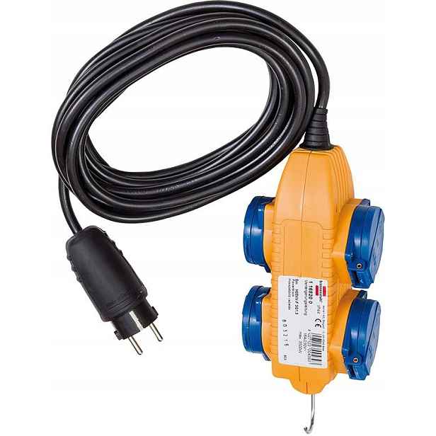 Prodlužovací Kabel 4 zásuvky 5 m IP54 Powerblock Brennenstuhl