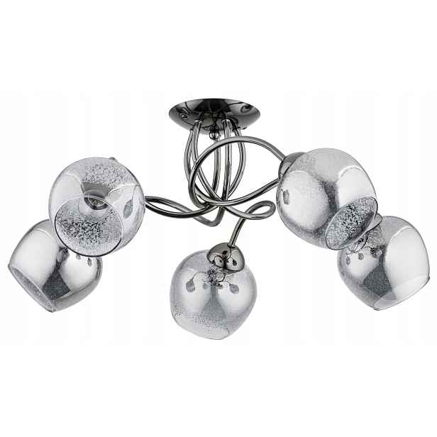 Závěsná lampa Alfa Infinity 5x60W chrom, moderní design E27 Alfa