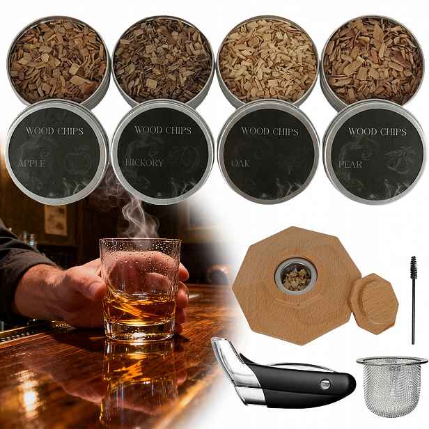 Sada Na Uzení Whisky Smoker Dárek Pro Muže Chlapce Hoblina
