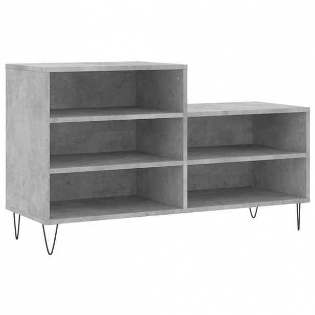 vidaXL Botník betonově šedý 102x36x60 cm kompozitní dřevo