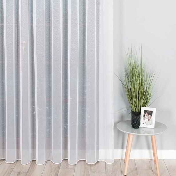 Hotová Markýzová Záclona Bílá S Olovnicí A Páskou Na Systém Wave 750 X 270
