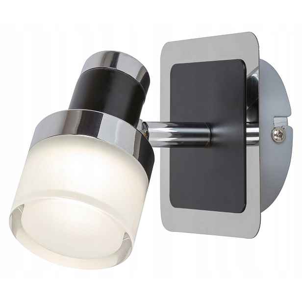 Led nástěnné svítidlo do koupelny, moderní chromované černé, 4000K, IP44 Rabalux