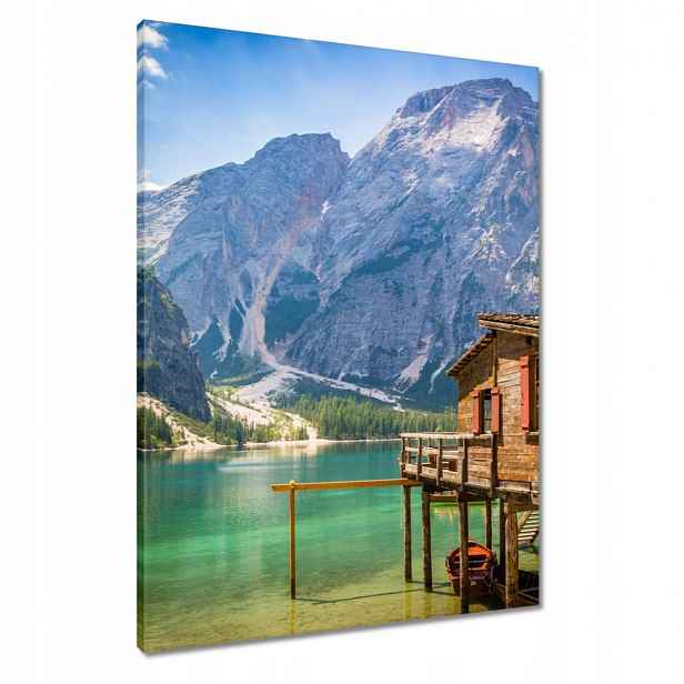 Obrazy 60x80 Dřevěný domek v horách