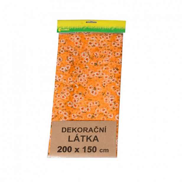 Organza se sedmikráskou, oranžová, 200 x 150 cm, HTH