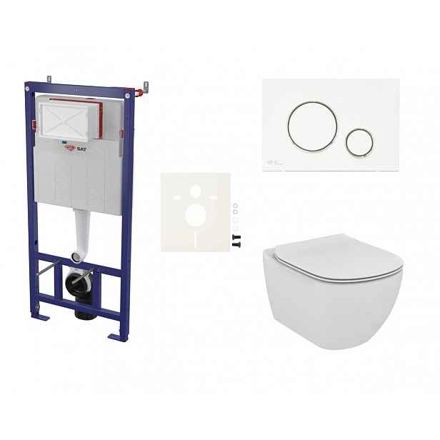 Závěsný wc set do lehkých stěn / předstěnová Ideal Standard Tesi SIKOSSTES70K