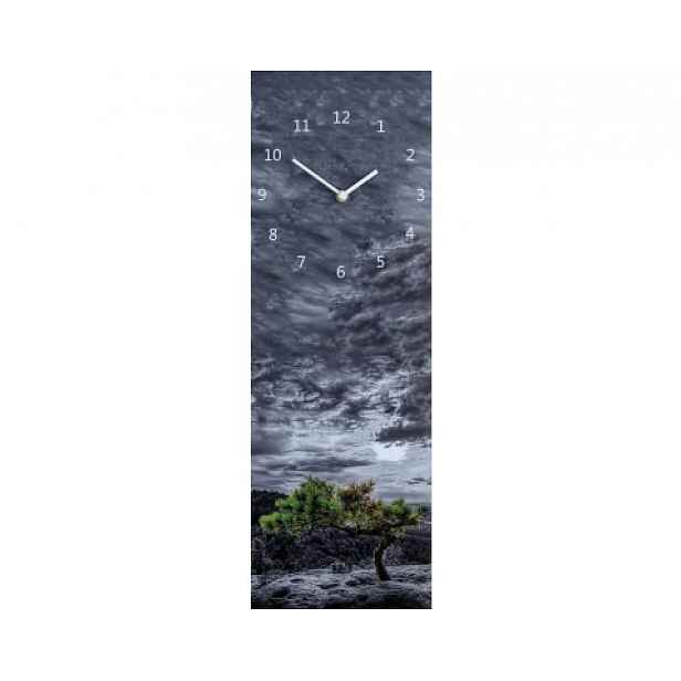 Nástěnné hodiny Osamělý strom, 20x60 cm