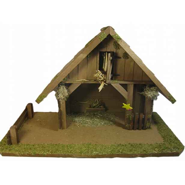 Betlém Stájenka 55x30x36 cm, pro postavy o výšce 12,0 cm