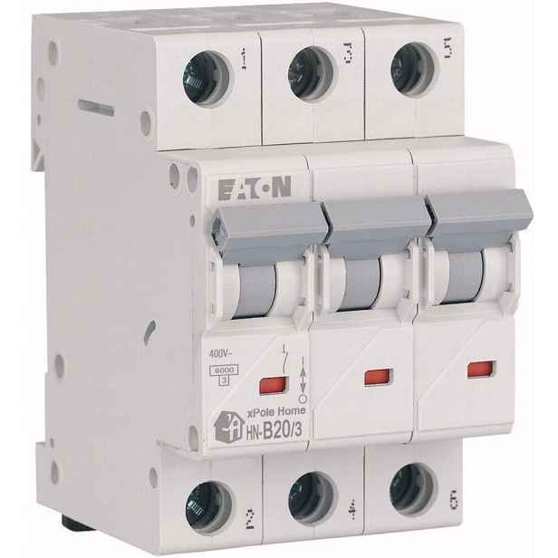 Eaton Nadproudový Vypínač B 20A 3P 3 M 6KA HN-B20/3