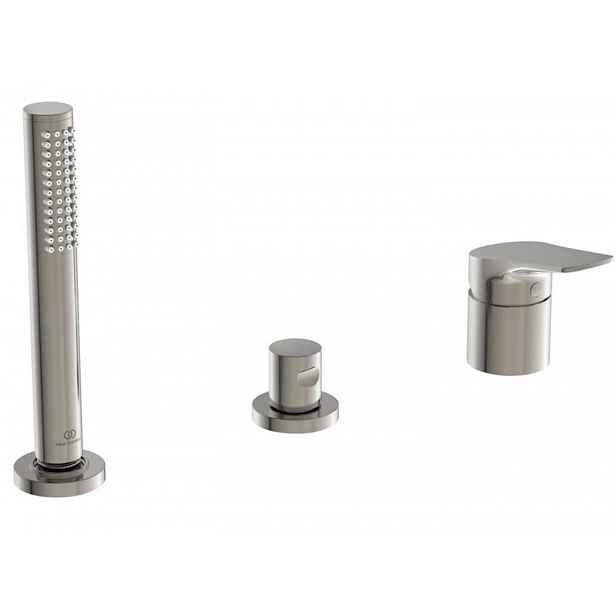 Ideal Standard La Dolce Vita - Baterie na okraj vany, 3-otvorová instalace, Silver Storm BD670GN