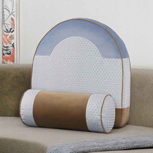 Lůžko Polštář Klin na čtení Podpora zad, modrá, 62 cm, barvy
