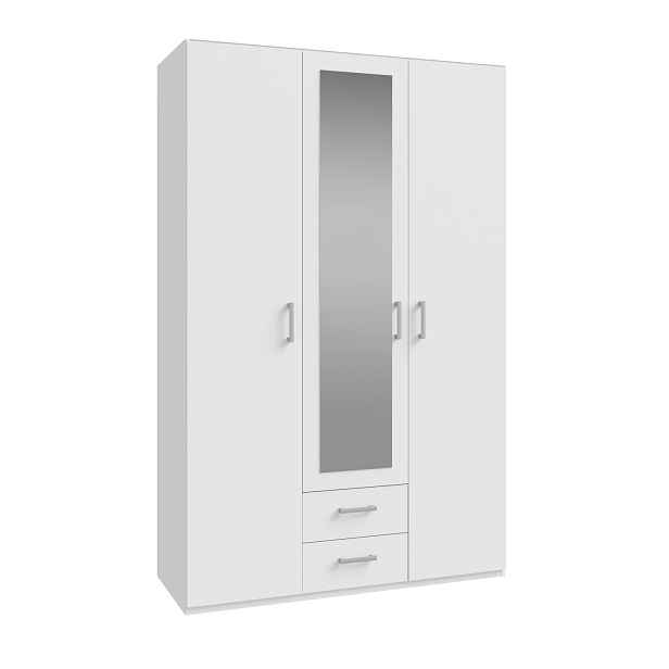 Šatní skříň KELLO 2 3D2S, bílá