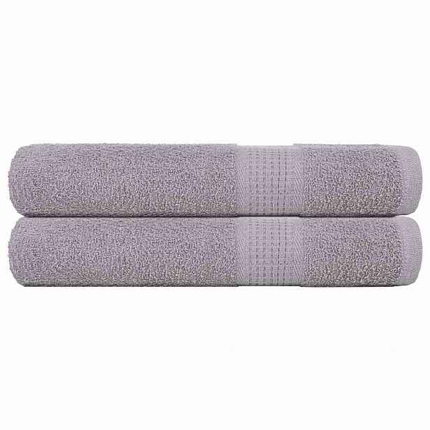 vidaXL Saunové osušky FROGN 2 ks šedé 80x200 cm 360 g/m²