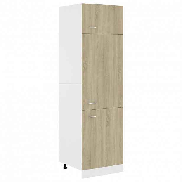 vidaXL Skříň pro vestavnou lednici dub sonoma 60x57x207 cm kompozit