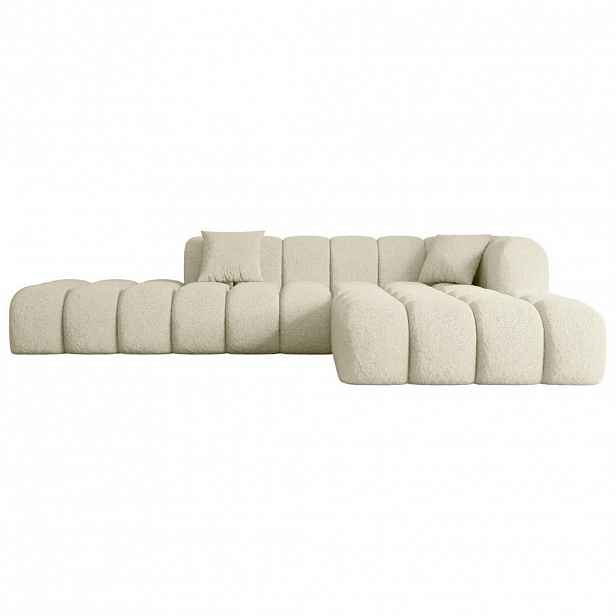 ALTDECOR ROHOVÁ SEDACÍ SOUPRAVA s otomanem vpravo OLEA-L2 – 289 × 176 × 71 cm, béžová