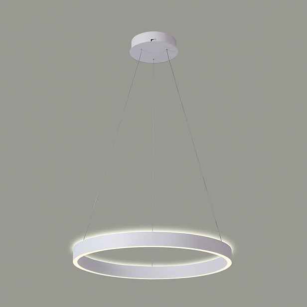 Brasco, Moderní, dekorativní, bílá závěsná lampa, Ring, Led, 80W, 5800LM