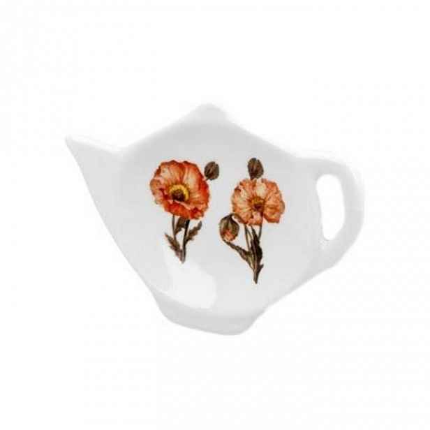 Čajníček porcelánový WILD POPPIES bílo-červený 12cm