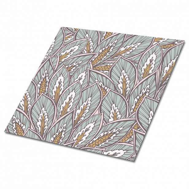TULUP SAMOLEPICÍ OBKLADY NA STĚNU 9 ks 30x30 cm Orientální květinový vzor
