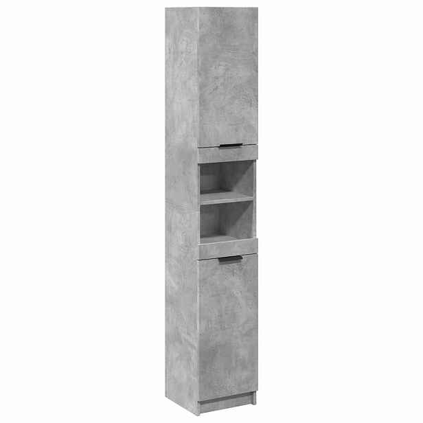 vidaXL Koupelnová skříňka betonově šedá 32x34x188,5cm kompozitní dřevo
