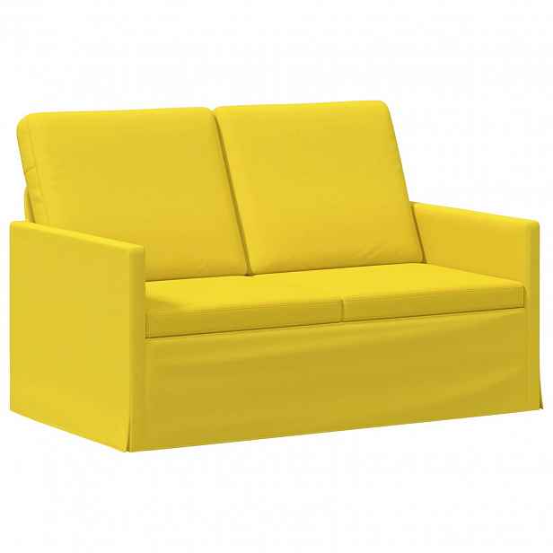 vidaXL Pohovka pro 2 osoby Světlá žlutá 130 x 81 x 82 cm Textil