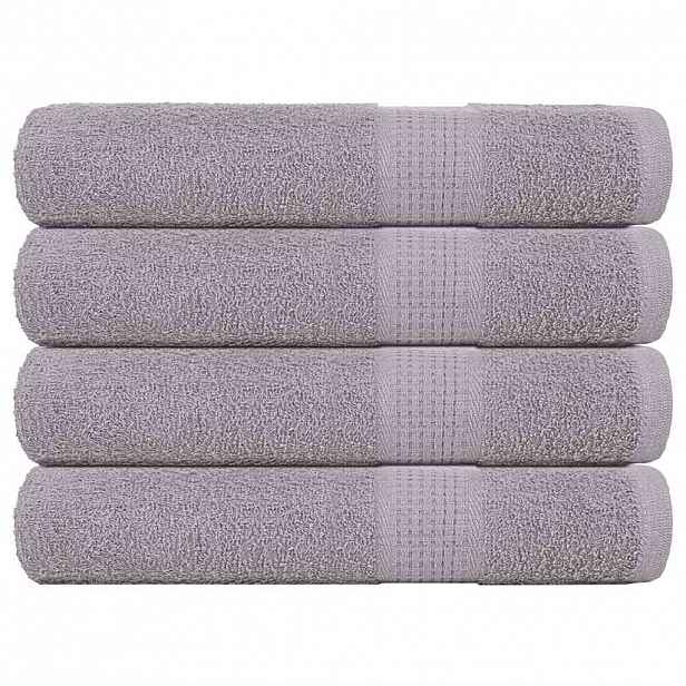 vidaXL Saunové osušky FROGN 4 ks šedé 80x200 cm 360 g/m²