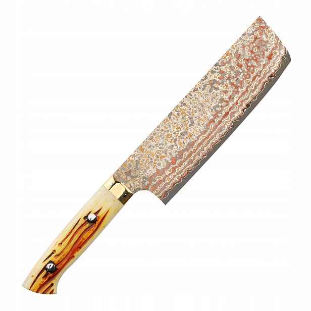 Takeshi Saji Obb Black Ručně kovaný VG-10 Color Japonský Nůž Nakiri 17 cm