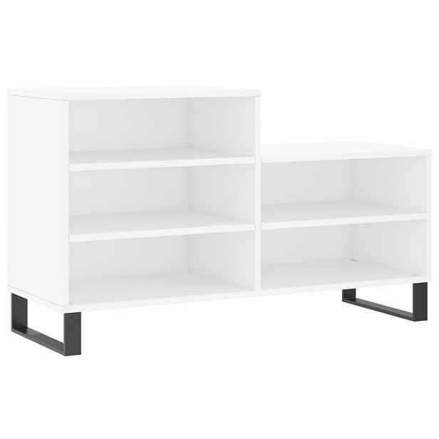 vidaXL Botník bílý 102x36x60 cm kompozitní dřevo