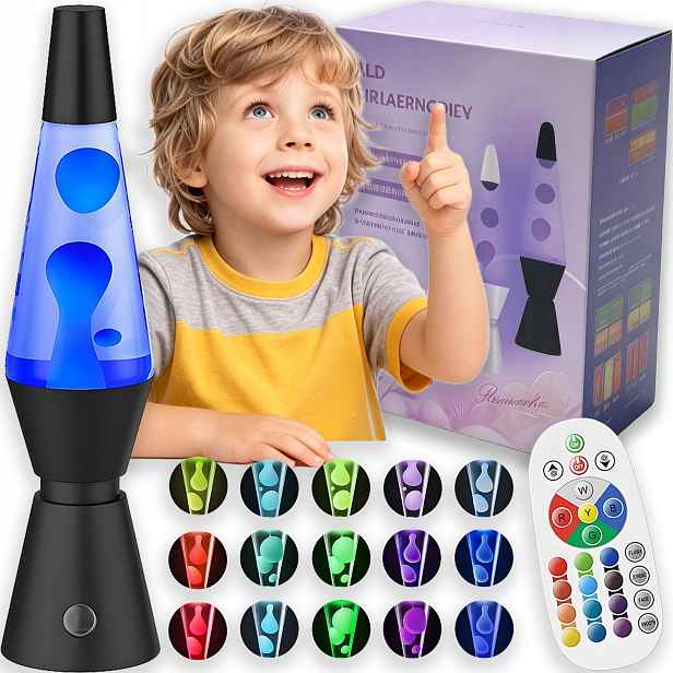 Noční Lampa Relaxační Vodní Lampa S Voskem Lava Dekorativní Rgb