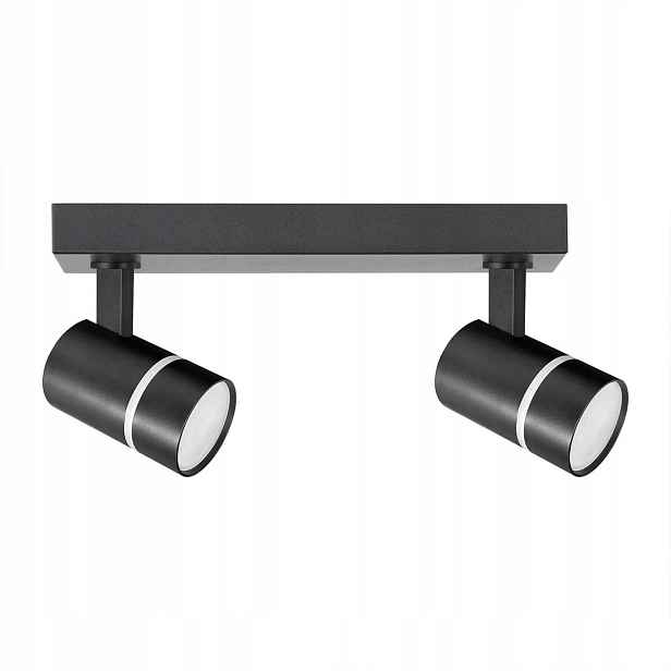 Polux Verona nástěnná a stropní lampa černá Led 14W 4000K 2 reflektory
