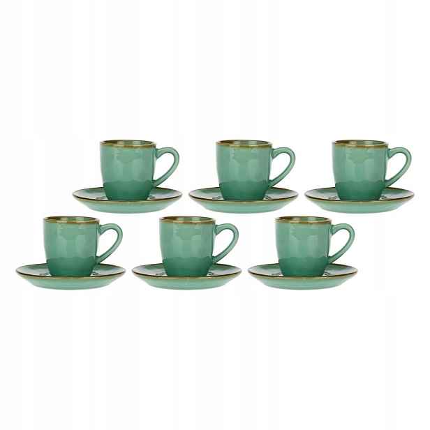 Rose&tulipani Concerto Verde Acqua Sada 6 šálků na espresso 90 ml