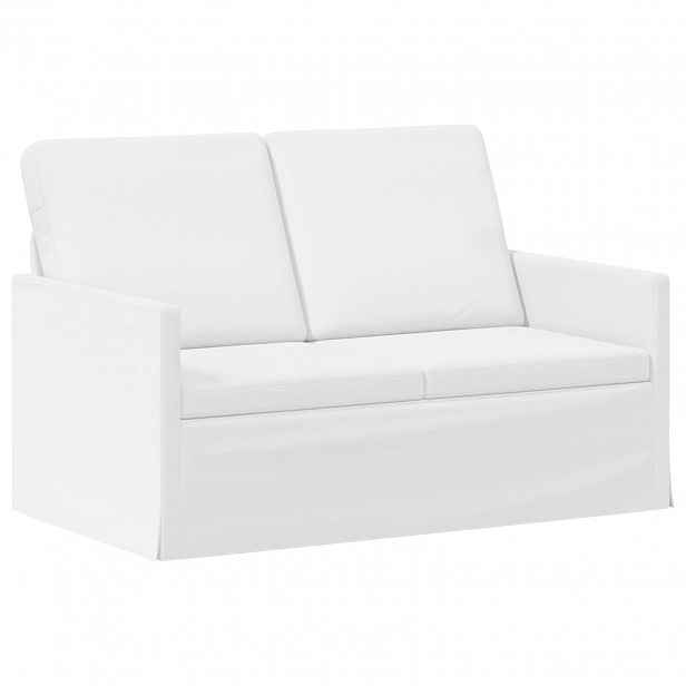 vidaXL Pohovka pro 2 osoby Bílá 130 x 81 x 82 cm Textil