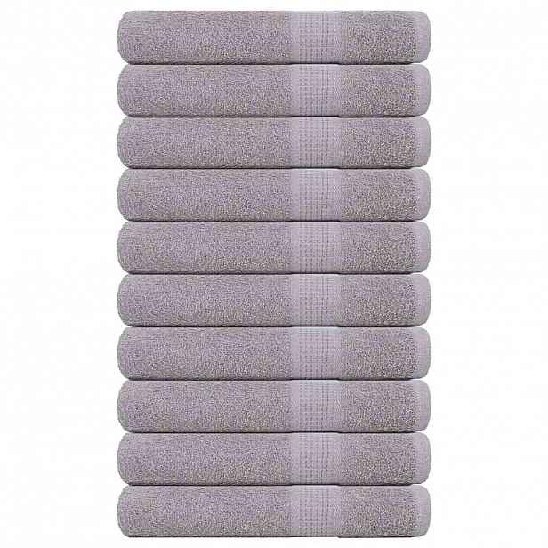 vidaXL Saunové osušky FROGN 10 ks šedé 80x200 cm 360 g/m²
