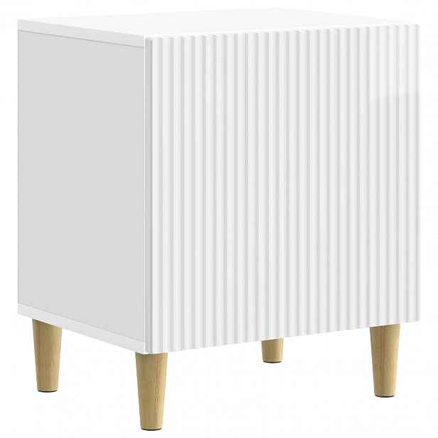 vidaXL Noční skříňka Bílá s vysokým leskem 43 x 34,5 x 50 cm