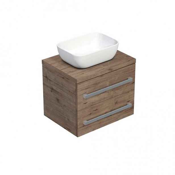 Koupelnová skříňka s krycí deskou Naturel Cube Way 60x53x46 cm dub Wellington mat CUBE461603DW45