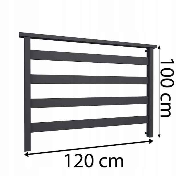 Alu Basic Francouzská okenní zábradlí 120 cm 7016