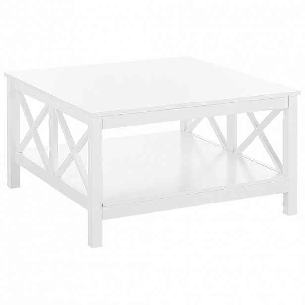 Beliani KONFERENČNÍ STOLEK bílý čtvercový 80/80 cm Lotta