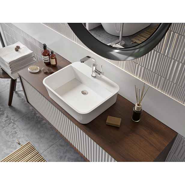 BESCO Olsen Spa  Assos KEASSLINDBW - Umyvadlo na desku ASSOS S-LINE Black&White