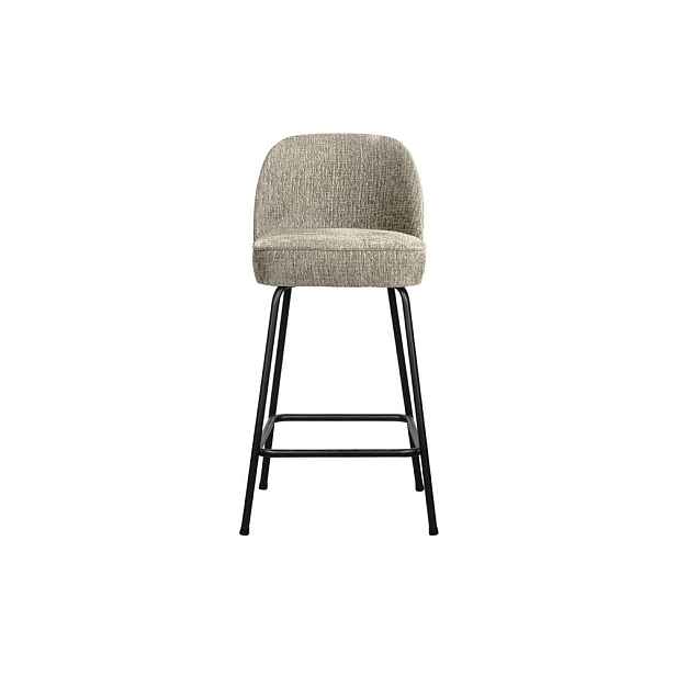 Krémová sametová barová židle (výška sedáku 64 cm) Vogue – WOOOD