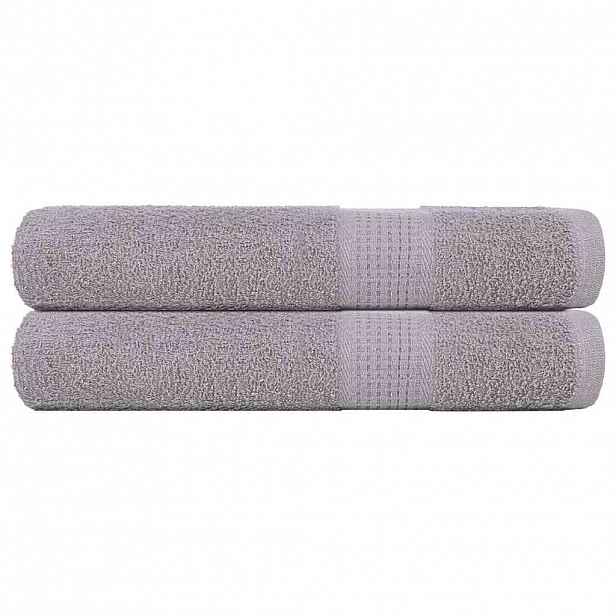vidaXL Ručníky FROGN 2 ks šedé 100x200 cm 360 g/m²