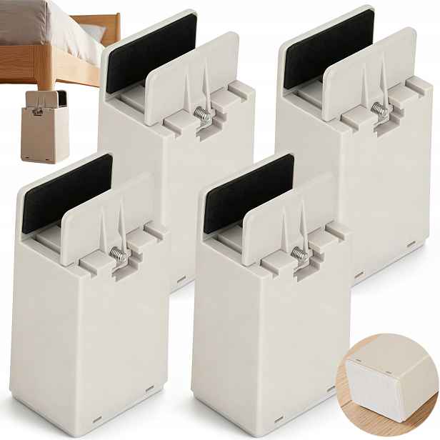 4 X Nábytková Noha Pod Skříňku, Nastavitelná, Podložky H-100 MM