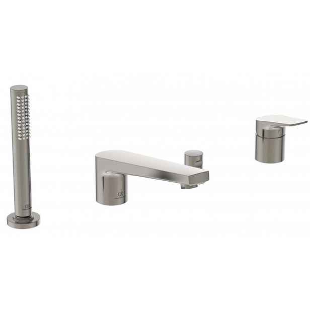 Ideal Standard La Dolce Vita - Baterie na okraj vany, 4-otvorová instalace, Silver Storm BD671GN